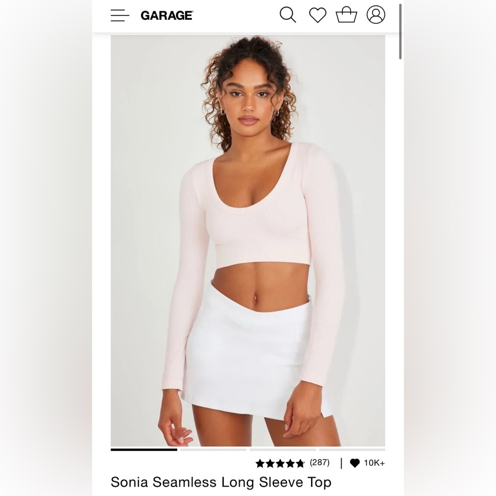 Garage Sonia Seamless Long Sleeve Top.